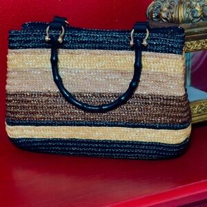Multicolor Straw Handbag